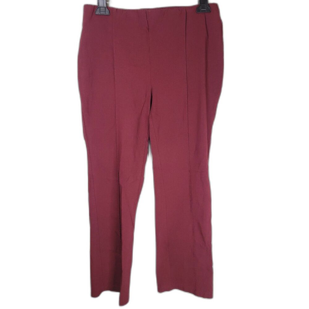 89th and Madison Burgundy Comfort Waist Pants